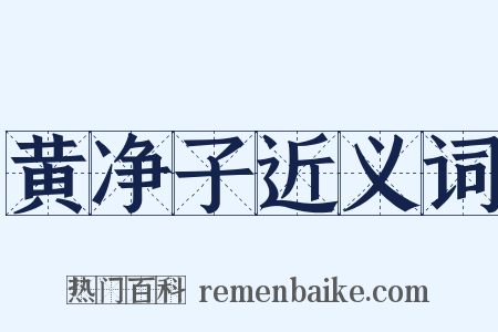 黄净子近义词是什么意思的图片